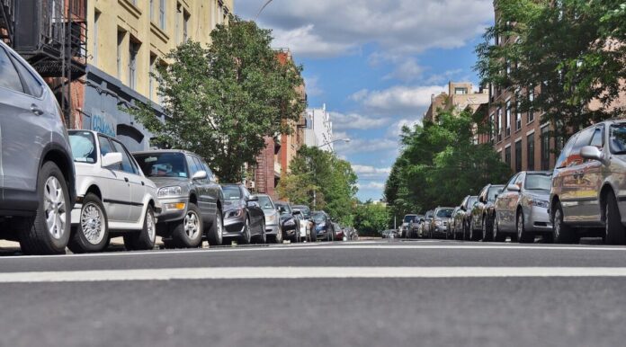 parking, street, cars